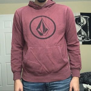 volcom red hoodie size medium